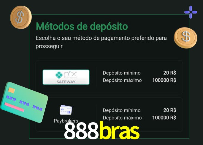 O cassino 888bras oferece uma grande variedade de métodos de pagamento